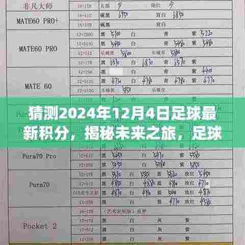 揭秘未来之旅，足球积分与心灵风景的双重探索——足球最新积分预测与自然的奇妙旅程（2024年12月4日）