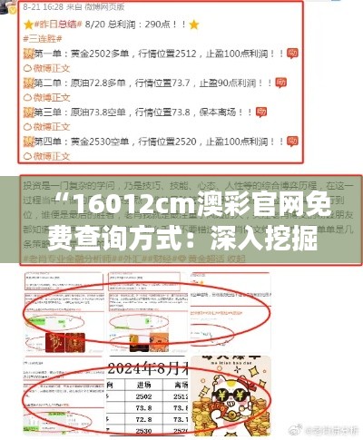 “16012cm澳彩官网免费查询方式:深入挖掘官方信息,智慧投注的催化剂”