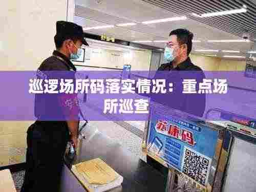 巡逻场所码落实情况:重点场所巡查