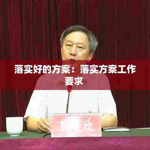 落实好的方案:落实方案工作要求