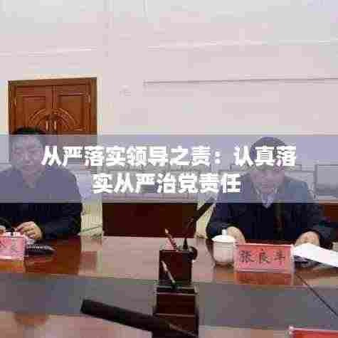 从严落实领导之责：认真落实从严治党责任 