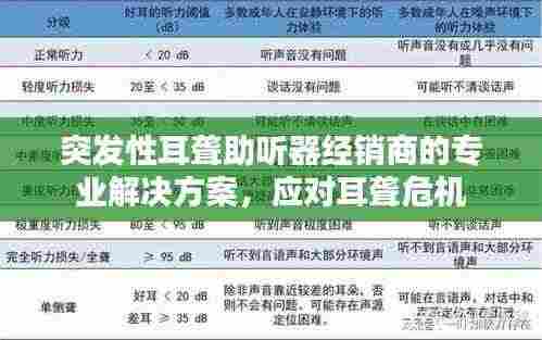 突发性耳聋助听器经销商的专业解决方案,应对耳聋危机