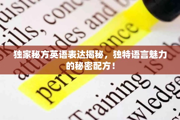 独家秘方英语表达揭秘,独特语言魅力的秘密配方!