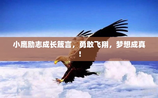 小鹰励志成长箴言,勇敢飞翔,梦想成真!