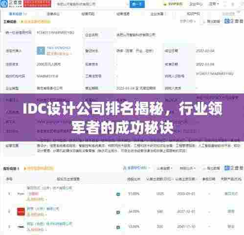 IDC设计公司排名揭秘，行业领军者的成功秘诀